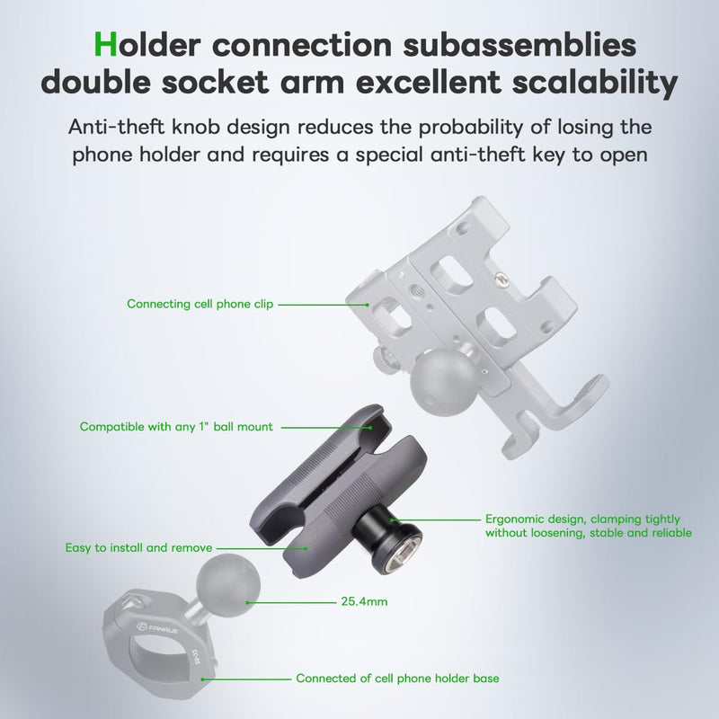Load image into Gallery viewer, FANAUE Double Socket arm 60F with Anti-Theft Function
