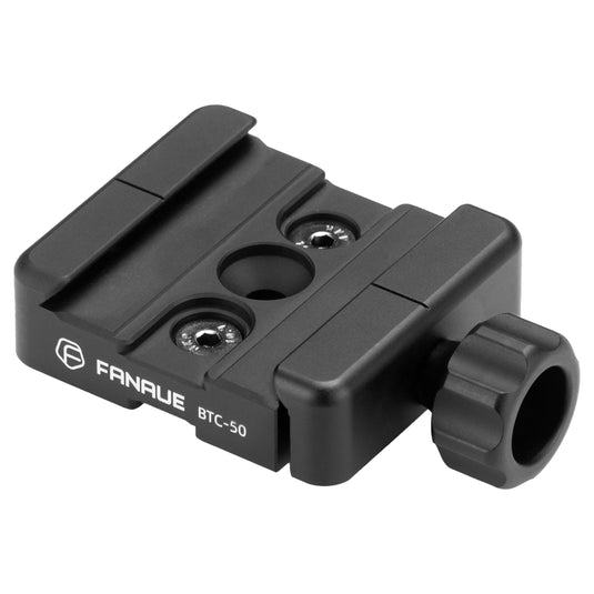 FANAUE BTC-50 Quick Release Plate Adapter Compatible Swiss/RRS  Arca Dovetail to Picatinny, Quick Release L-Ever-Release Clamp for Magpul Bipod Tripod Ball Head and QR Plate.