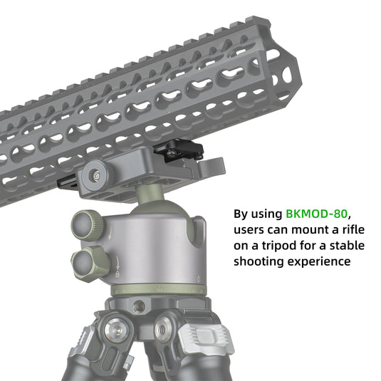 FANAUE Keymod Rail Tripod Plate Adapter Mount with Safety Stop Screws,for Tripod Ball Head Ballhead,Compatible Arca Swiss RRS Dovetail