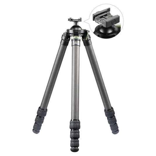 FANAUE ST-3640-65T Hunting Tripod Set（Tripod+Bino Adapter+Saddle rest）Load 25kg