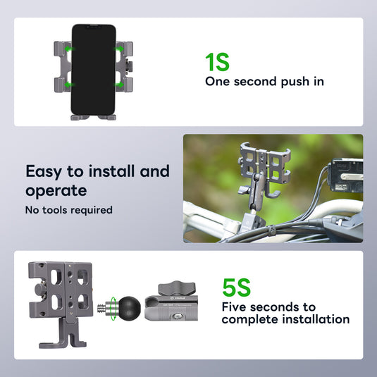 FANAUE CPC-0917 Phone Holder with 17mm Ball Suitable for 5.5-7‘’Smartphones