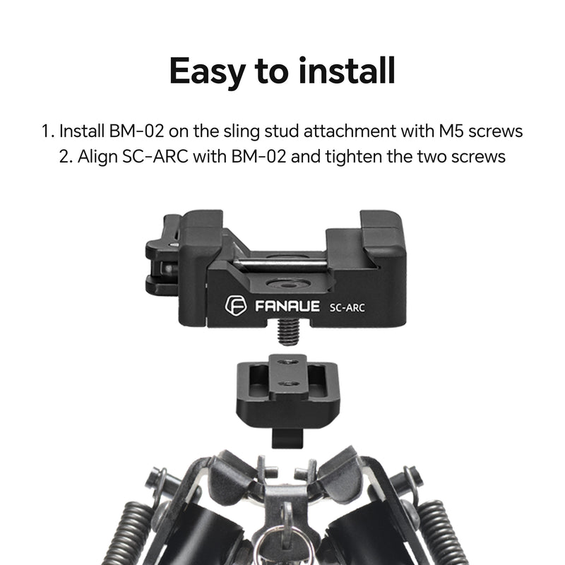 Load image into Gallery viewer, FANAUE SC-ARC Bipod Clamp Quick Release with Adapter Mount-Arca Swiss/RRS Dovetail to Picatinny
