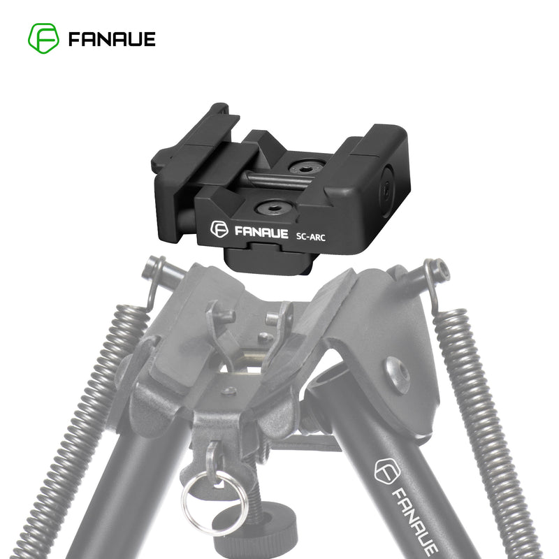 Load image into Gallery viewer, FANAUE SC-ARC Bipod Clamp Quick Release with Adapter Mount-Arca Swiss/RRS Dovetail to Picatinny
