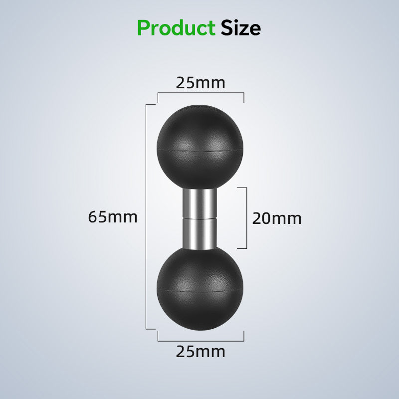 Load image into Gallery viewer, FANAUE Double 1" to 25mm Ball Adapter to 20 mm Ball 17mm Compatible with 1" Ball
