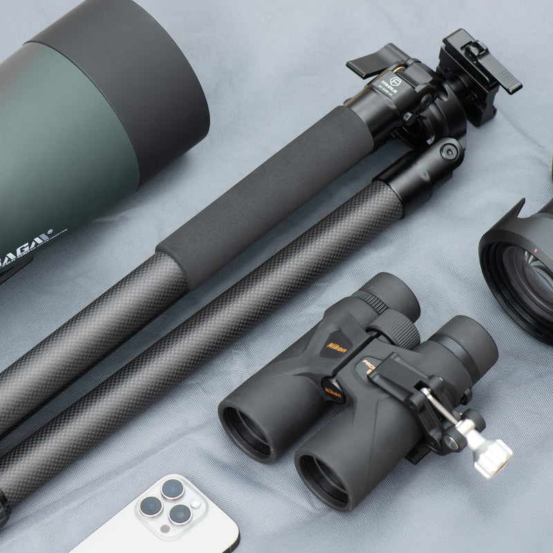 Load image into Gallery viewer, FANAUE HT-3240-45, 67.08" Carbon Fiber Tripod For Hunting Shooting Photography(4 section,Load:20kg)
