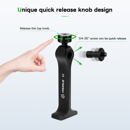 FANAUE S2 Binocular Tripod Adapter with 1/4-20" Thread Compatible with Porro Binoculars and Arca Ball Heads