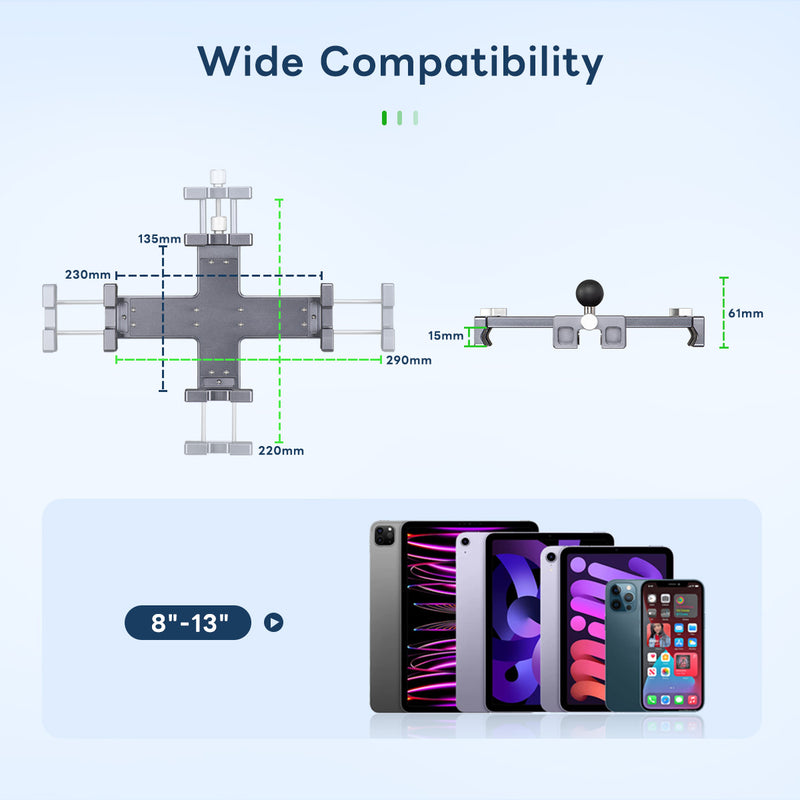 Load image into Gallery viewer, FANAUE PD-02 Lightweight Design 360 Rotatable Tablet Holder for Car（8-12.9"）
