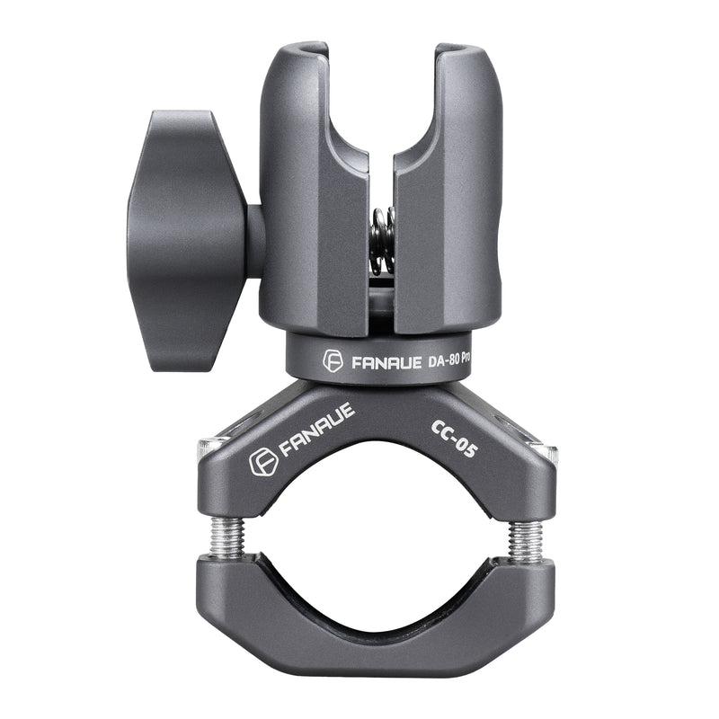 Load image into Gallery viewer, FANAUE Single Socket Arm with Handlebar Clamp Mount U-Bolt Base Compatible with RAM Mounts 1 Inch Ball Head and Bike Motorcycle Phone Holder, Can be Installed on 0.87-1.26" Diameter Rail Round Rod.
