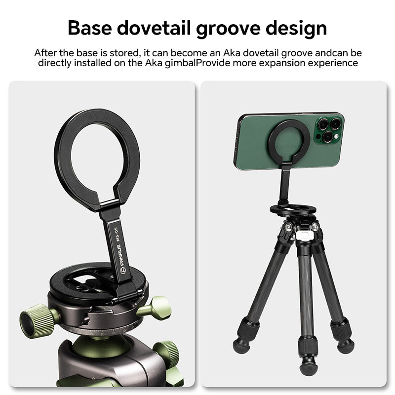 Load image into Gallery viewer, FANAUE MS-05 Dual Magnetic Ring Phone Holder Foldable Compatiable with 1/4"-20 Srew and Arca Swiss Standard
