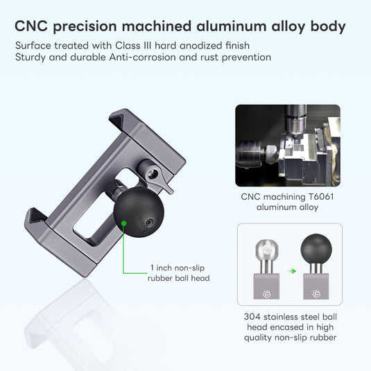 FANAUE Aluminum Phone Holder with 17, 20 , 1 