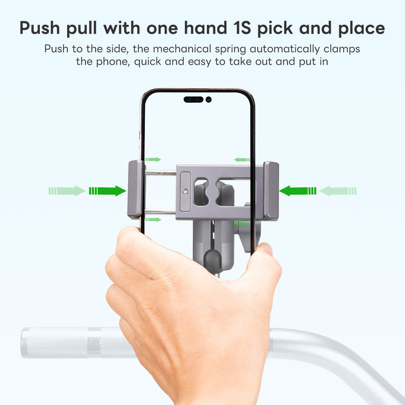 Load image into Gallery viewer, FANAUE Aluminum Phone Holder with 17, 20 , 1 " Ball Head Adapter for 6-8.5" Smartphone
