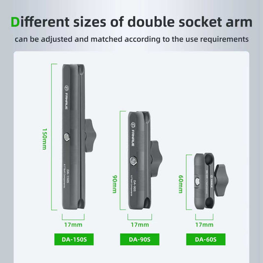 FANAUE Double Socket Arm Compatible With 17mm Ball (Three models)