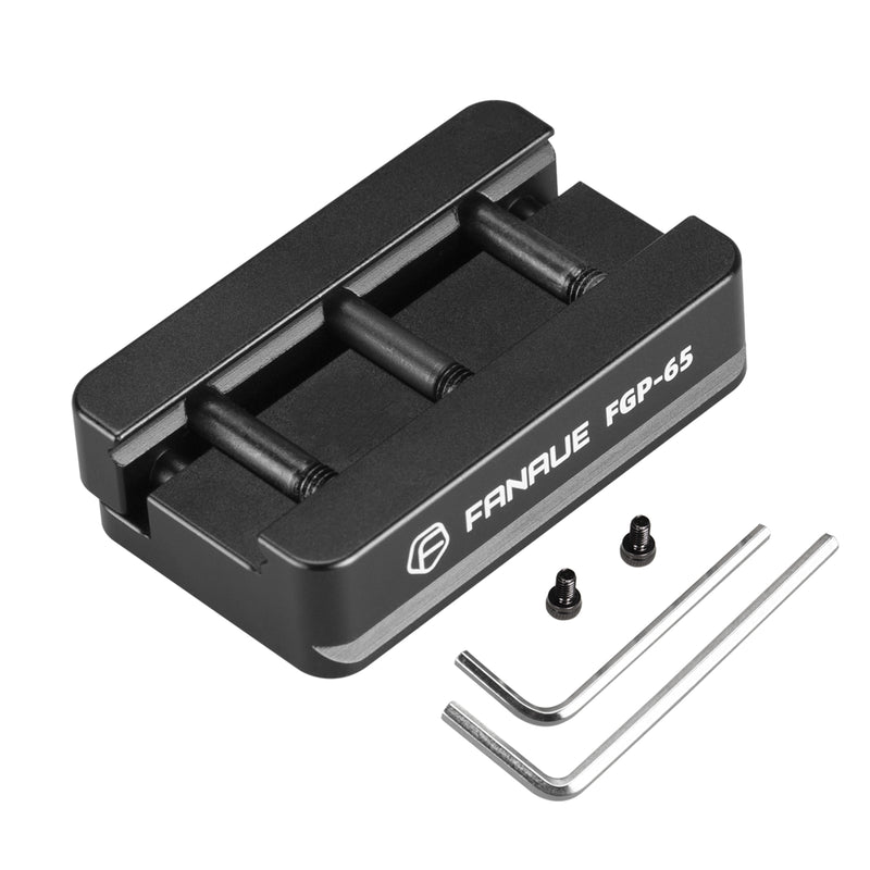 Load image into Gallery viewer, FANAUE FGP-65 Picatinny Arca-Swiss Compatible Rail Plate with Anti-slip Slot, CNC Machined Aluminum,Tripod Dovetail Adapter Mount
