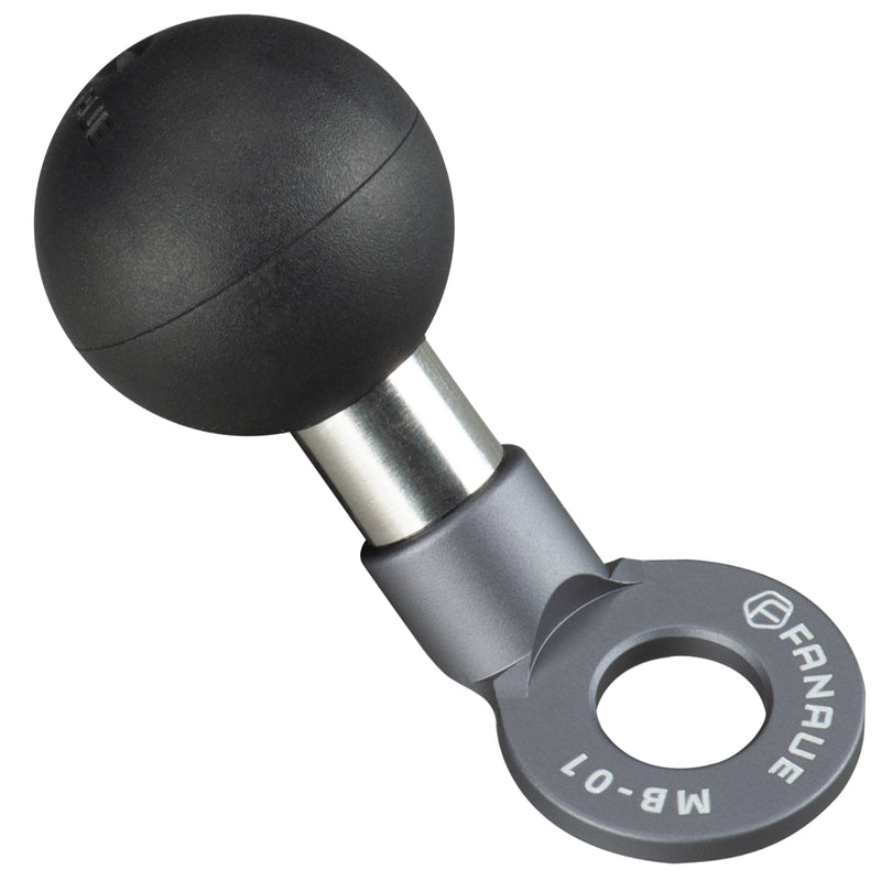 Load image into Gallery viewer, FANAUE MB-01 1'' Ball Mount Base with 10mm Mounting Hole,Angled Motorcycle Mirror Mounting Base, Compatible with DA-60 DA-90 DA-150 Double Socket Arm and Other Devices Compatible with 1'' Ball

