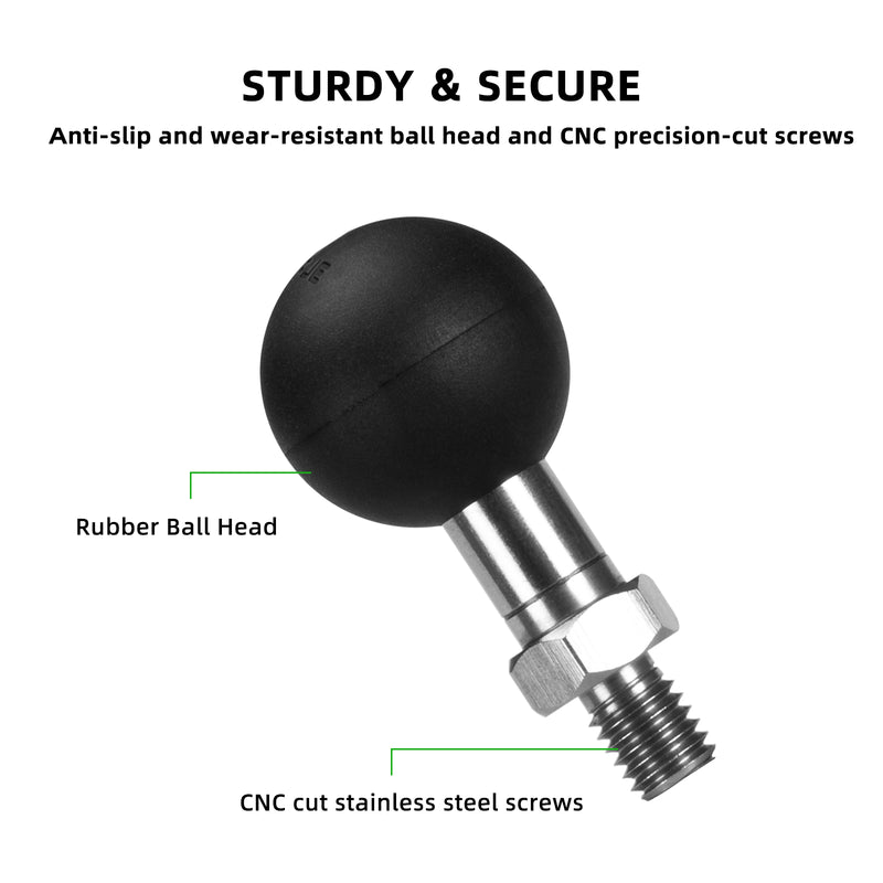 Load image into Gallery viewer, FANAUE 1" Ball Assembly with M8 X 1.25 Threaded Post,Suitable for M8 Screw Holes on Motorcycles or Other Equipment

