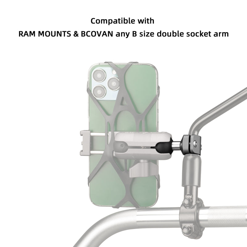 Load image into Gallery viewer, FANAUE CC-06 Rearview Mirror Clip with B Size 1" Ball For RAM MOUNTS
