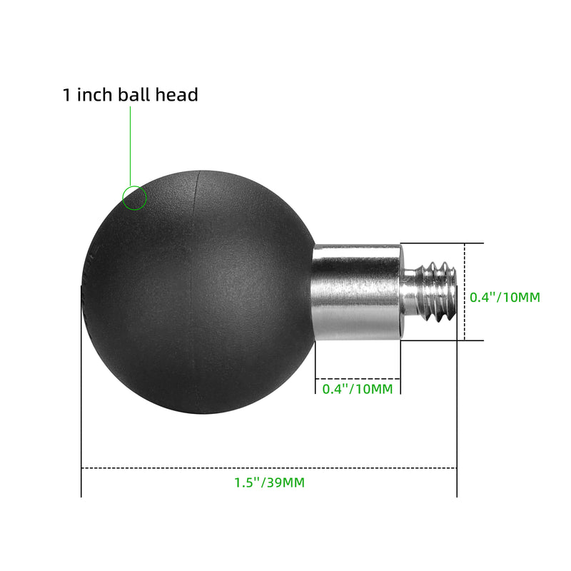 Load image into Gallery viewer, FANAUE B-1 Ball Adapter with 1/4"-20 Threaded Post Compatible with RAM Mounts B Size 1" Ball Components
