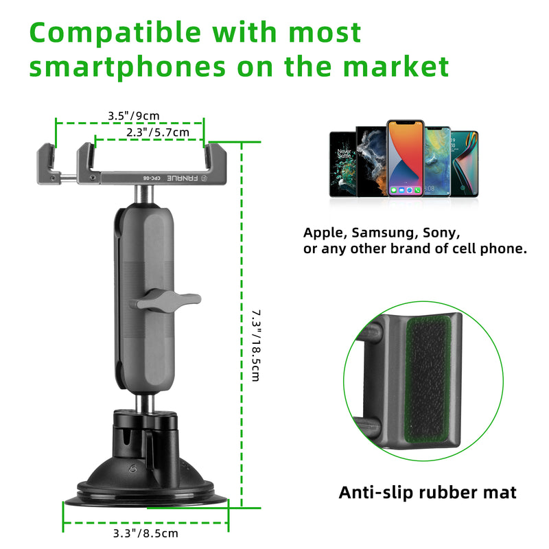 Load image into Gallery viewer, FANAUE Cell Phone Holder for Car with Twist-Lock Suction Cup
