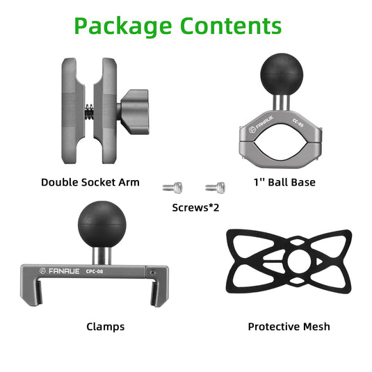 FANAUE CC-05 Motorcycle Phone Mount Handlebar Clip