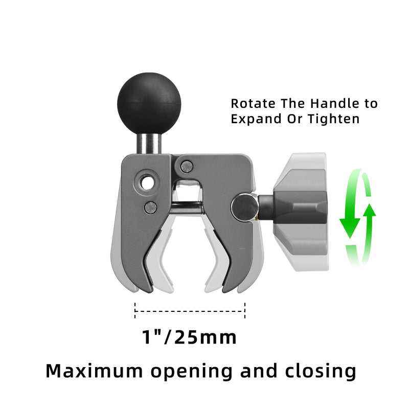 Load image into Gallery viewer, FANAUE CC-04 Strong rod Clamp with Detachable 1" Ball Head
