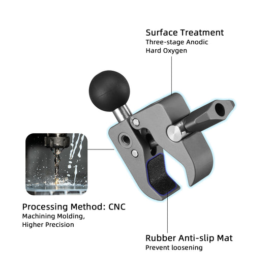 FANAUE CC-04 Strong rod Clamp with Detachable 1" Ball Head