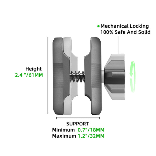 FANAUE DA-60 Double Socket Arm with Dual 1" Ball sockets