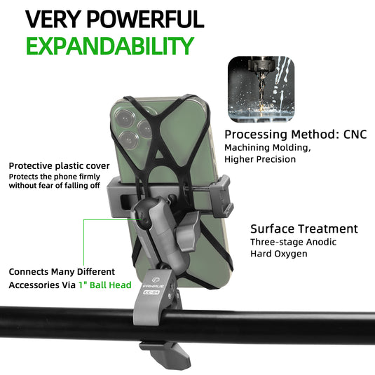 FANAUE CPC-08 Motorcycle Phone Mount with High-Speed Secure Lock