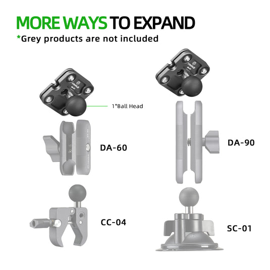 FANAUE SA-01 Mobile Phone Mount Shock Absorber with Detachable 1" Ball Head